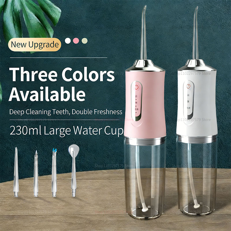 Water Flosser Cordless - Water-Flosser-Cordless-Teeth-Cleaner Water Dental Flosser with 3