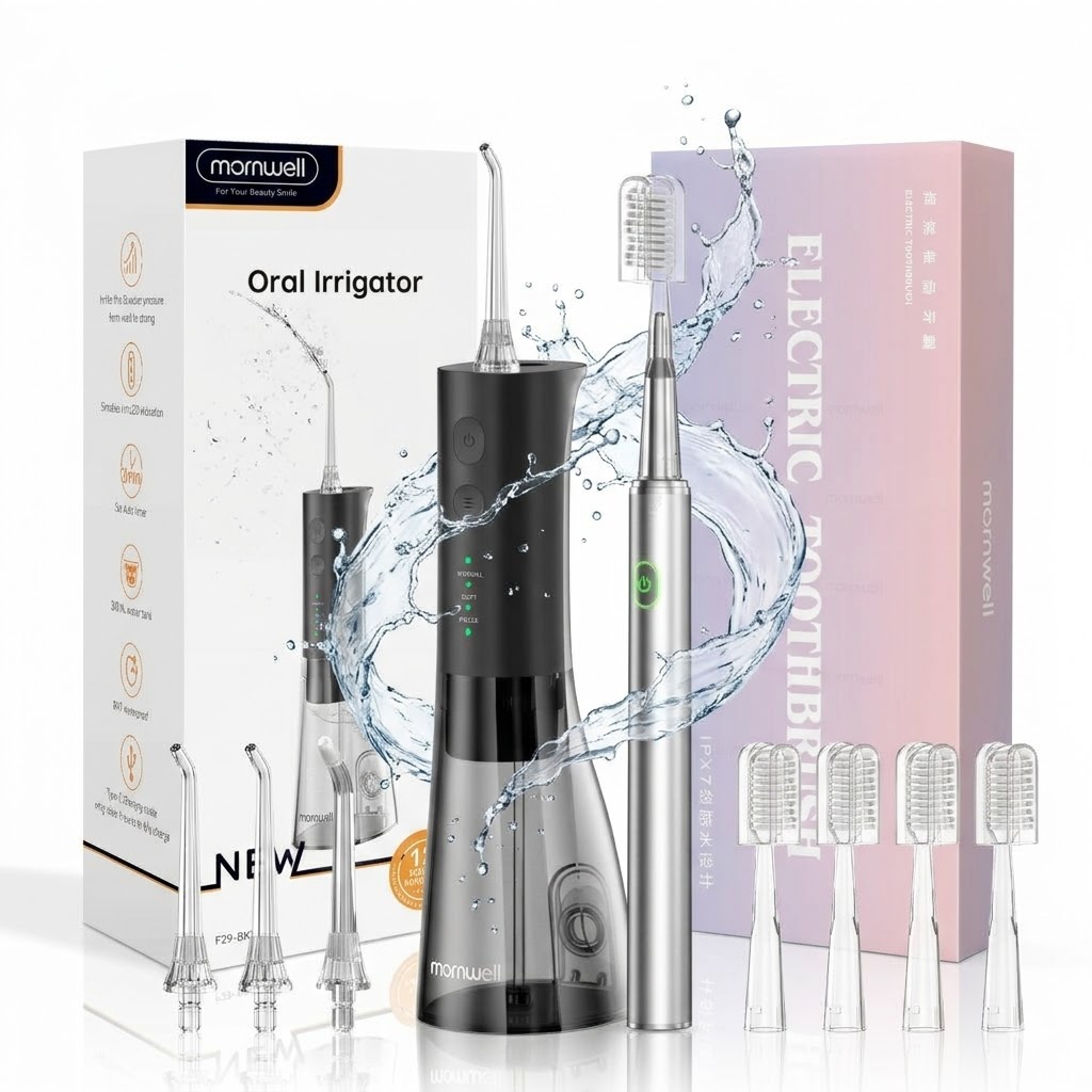 Water Flosser Cordless - Water Flosser with Electric Toothbrush Combo,