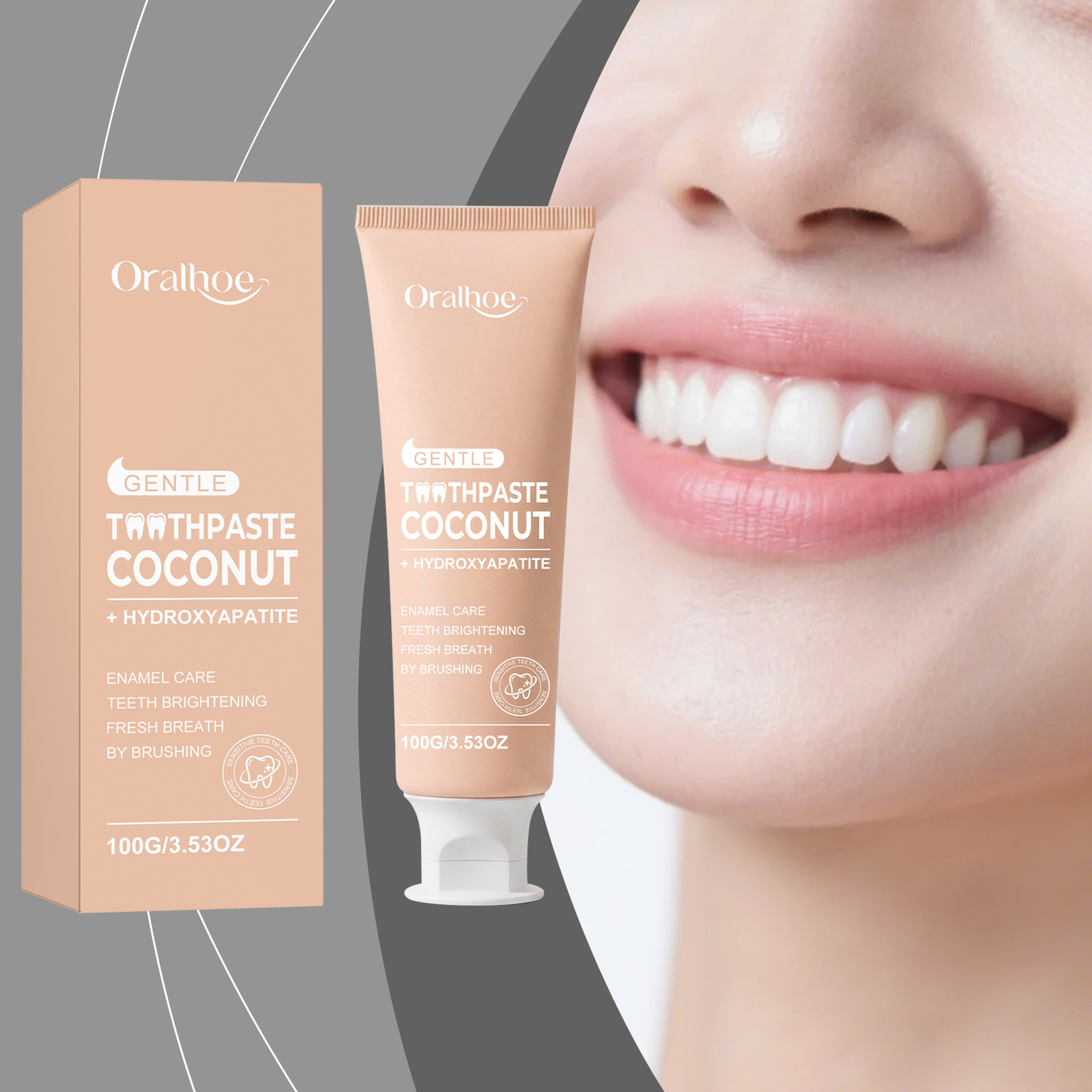 Oralhoe Coconut Toothpaste wit - مراجعة Hydroxyapatite Toothpaste وسعره