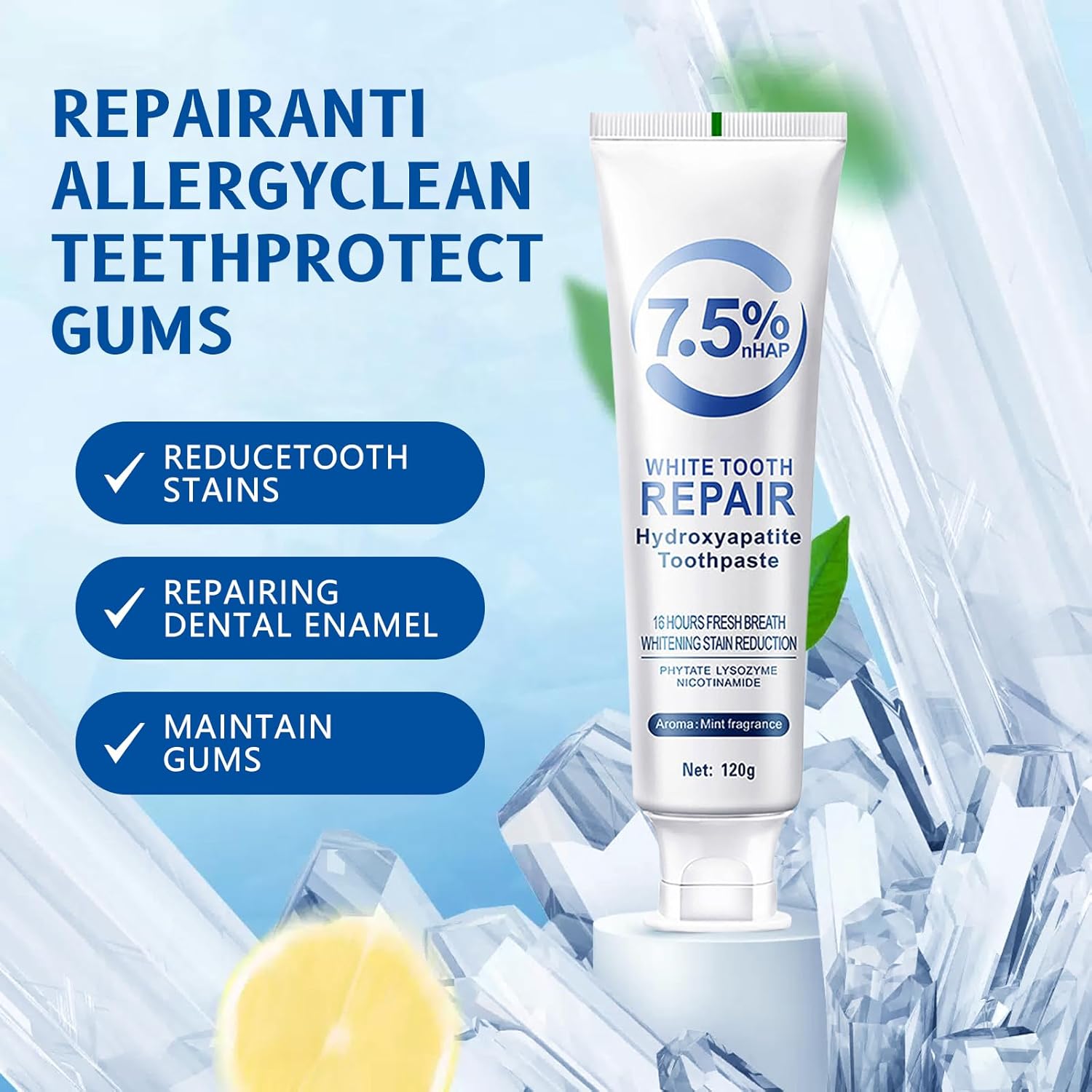 1/2Pcs Hydroxyapatite Toothpas - مراجعة Hydroxyapatite Toothpaste وسعره