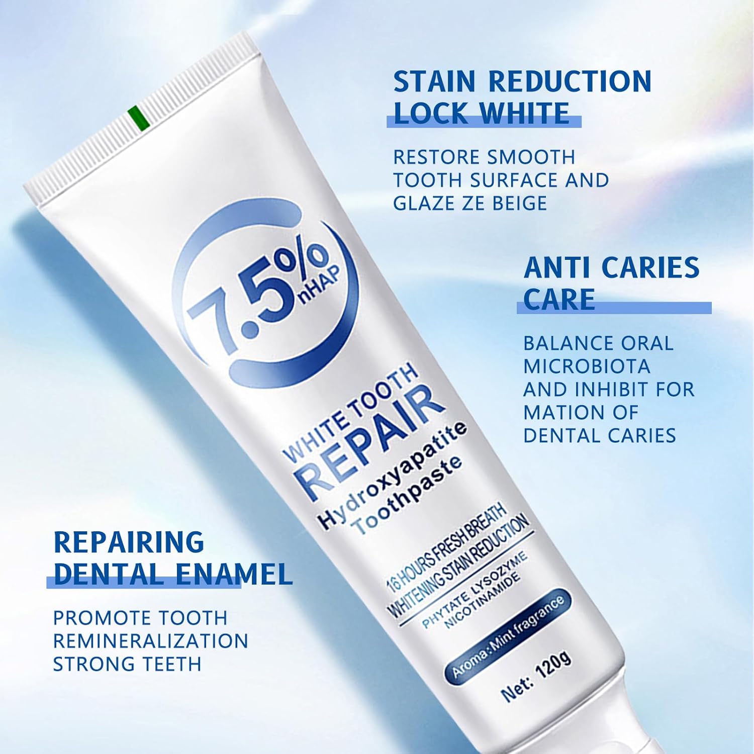 1/2Pcs Hydroxyapatite Toothpas - مراجعة Hydroxyapatite Toothpaste وسعره