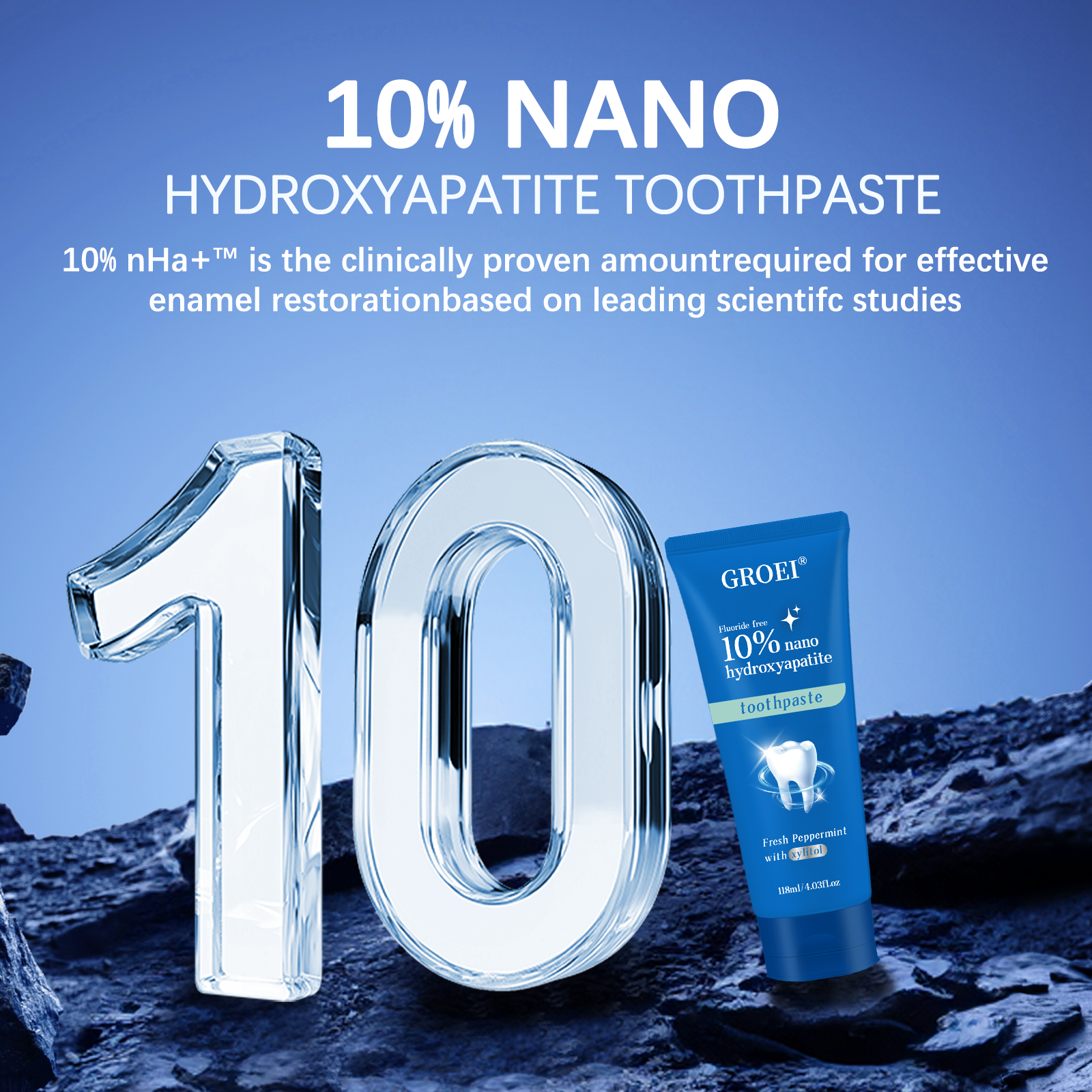 GROEI 10% Nano Hydroxyapatite  - مراجعة Hydroxyapatite Toothpaste وسعره