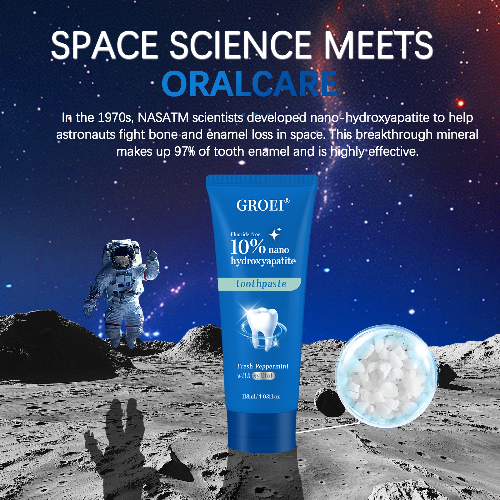 GROEI 10% Nano Hydroxyapatite  - مراجعة Hydroxyapatite Toothpaste وسعره