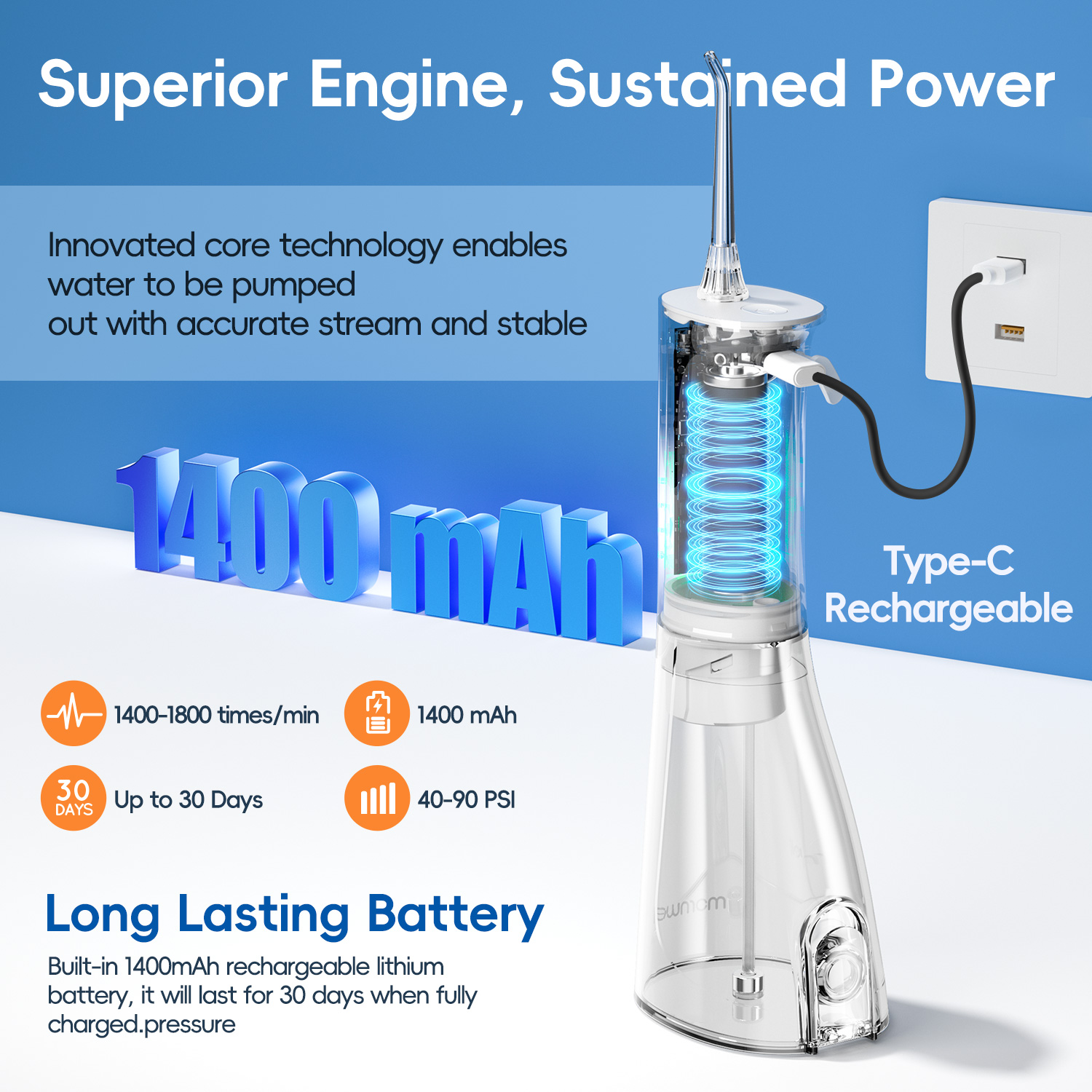 New Water Floss F29/D52 Portab - مراجعة Water Flosser Cordless وسعره