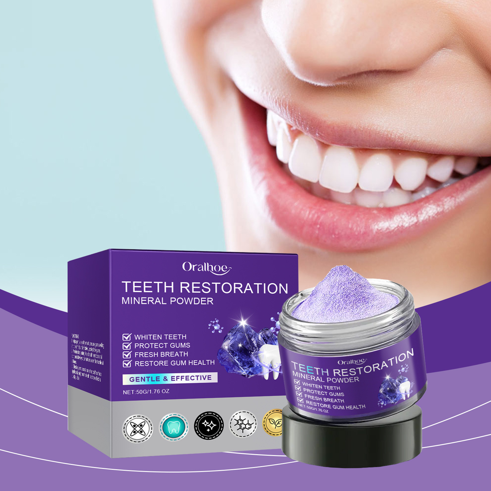Teeth Restoration Mineral Powd - مراجعة Teeth Whitening From Home وسعره