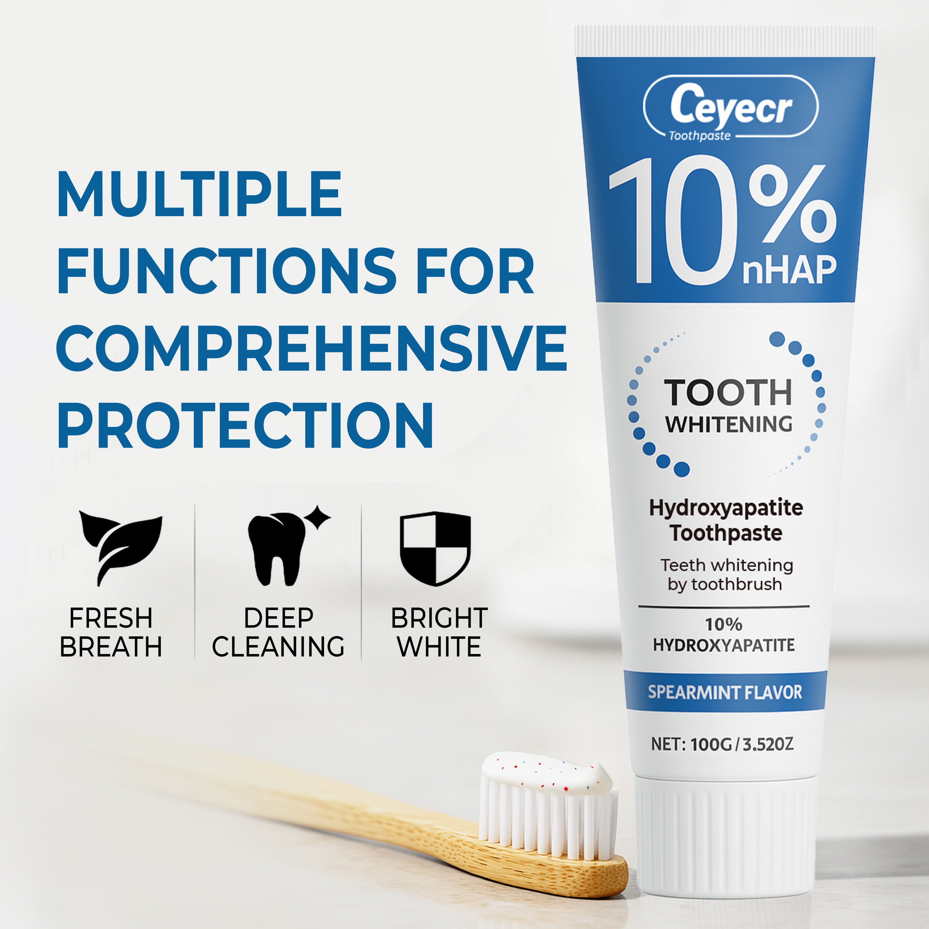 10% Hydroxyapatite toothpaste, - مراجعة Hydroxyapatite Toothpaste وسعره