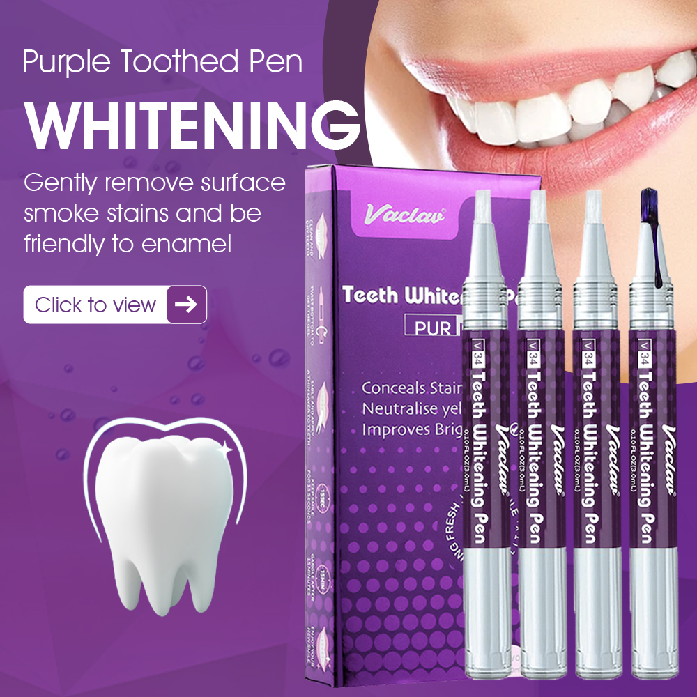 Vaclav V34 Purple teeth whiten - مراجعة Teeth Whitening From Home وسعره