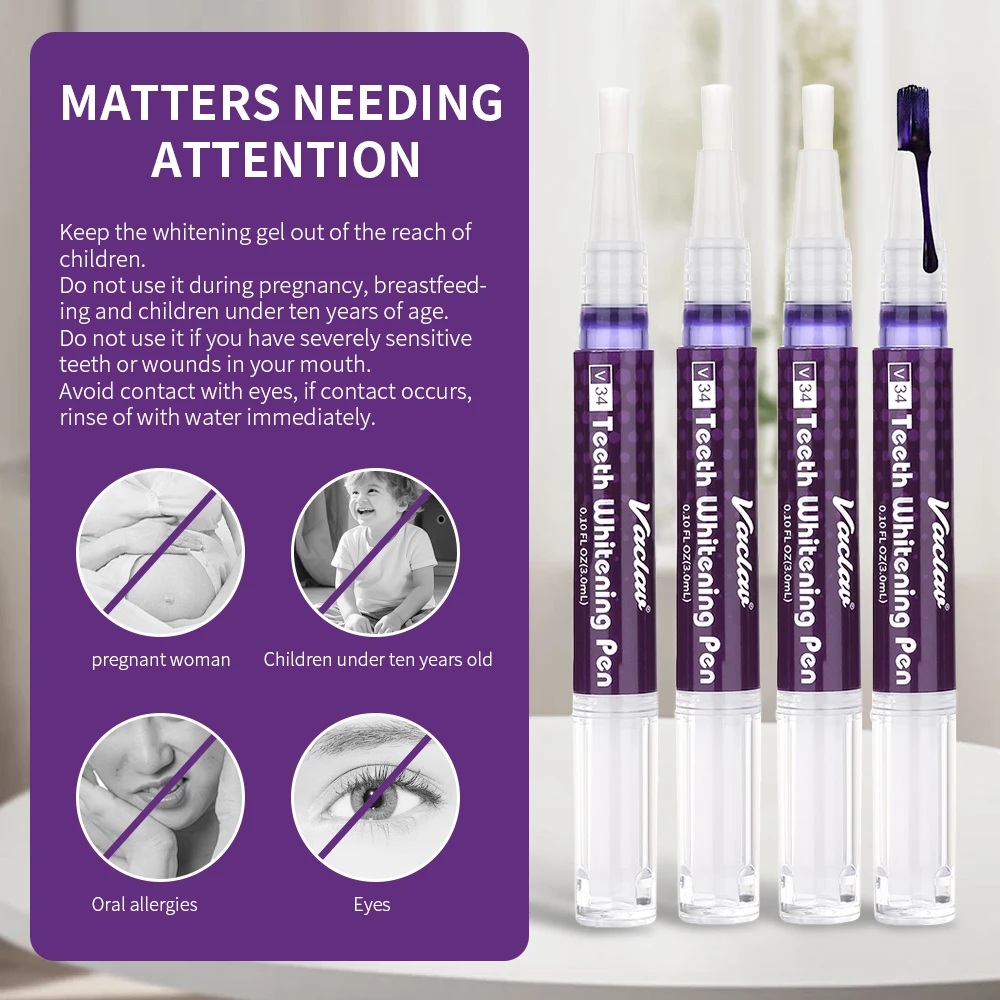 Vaclav V34 Purple teeth whiten - مراجعة Teeth Whitening From Home وسعره