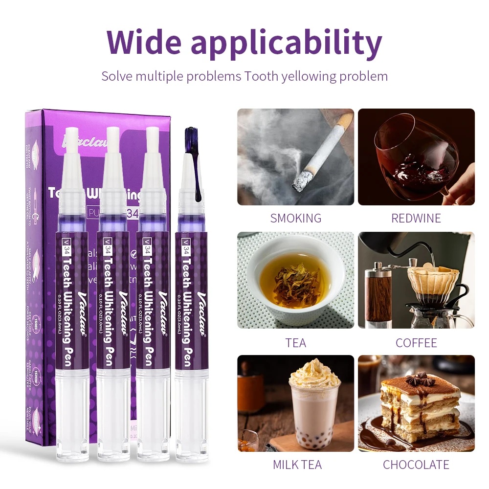 Vaclav V34 Purple teeth whiten - مراجعة Teeth Whitening From Home وسعره
