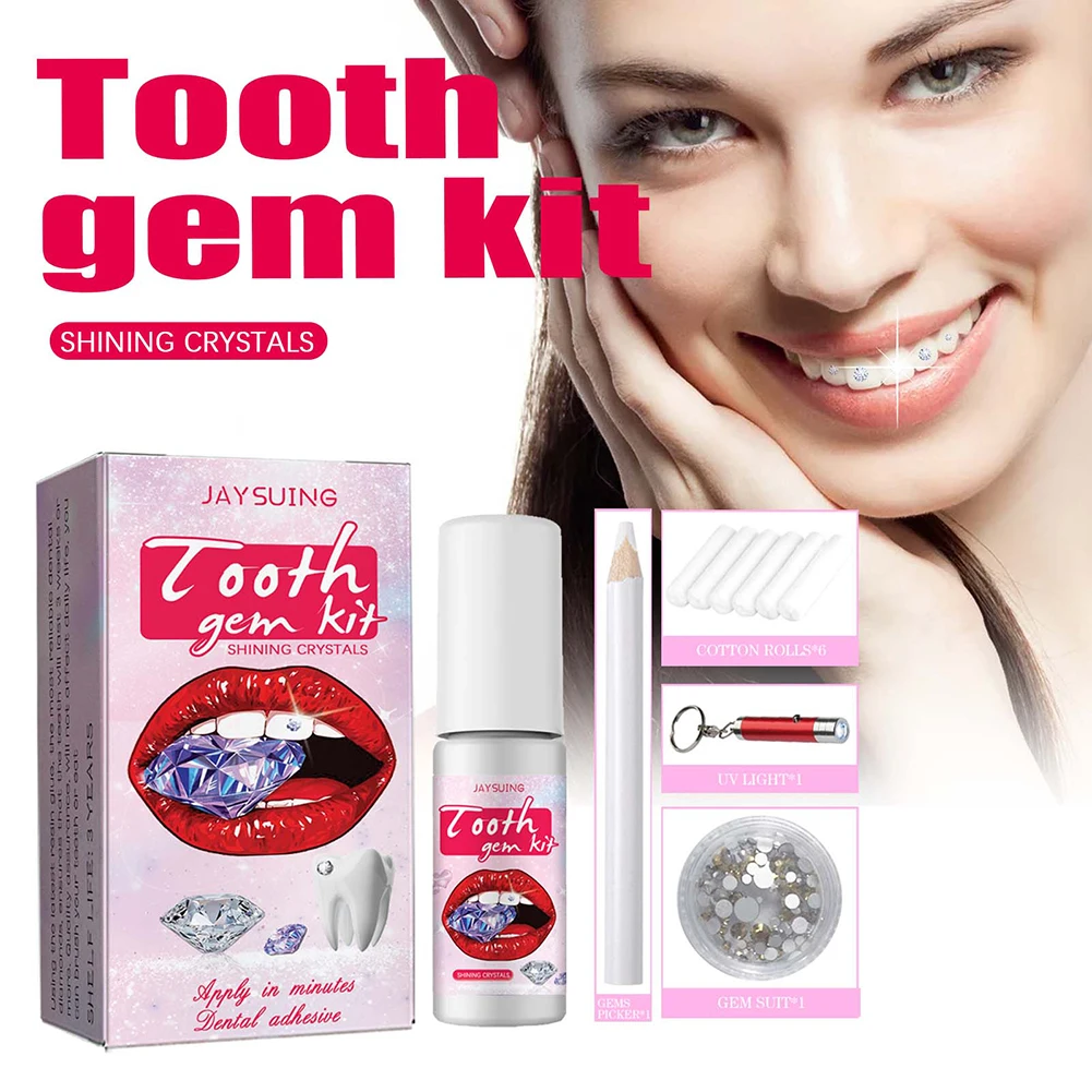 DIY Tooth Gems Kit with Crysta - مراجعة Teeth Whitening From Home وسعره